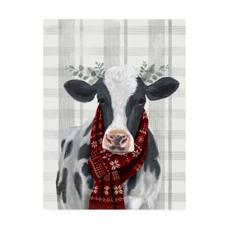 Victoria Borges 'Yuletide Cow I' Canvas Art,14x19